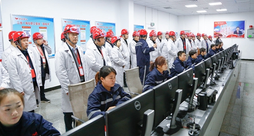 全省?；菲髽I(yè)安全設計診斷復核現(xiàn)場會代表參觀宜化太平洋熱電公司(圖2)