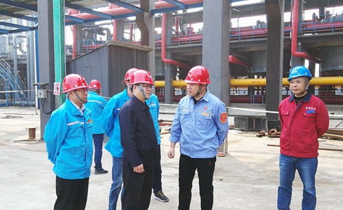 王大真到松滋肥業(yè)、楚星公司、新材料公司和股份公司現(xiàn)場(chǎng)調(diào)研(圖2)