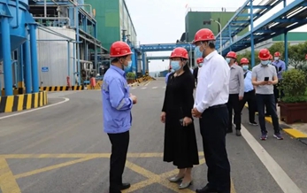 湖北省稅務(wù)局黨委委員、副局長何小平一行到楚星公司現(xiàn)場調(diào)研(圖1)